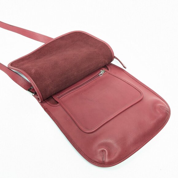COACH USA Vintage Red Leather Crossbody Shoulder Bag - Made in USA - Picture 4 of 15
